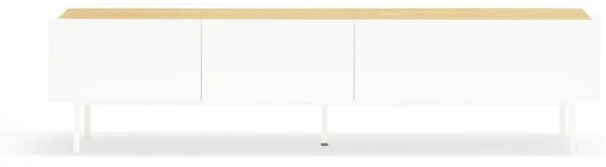 Biało-naturalna szafka pod TV w dekorze dębu 180x45 cm Arista – Teulat