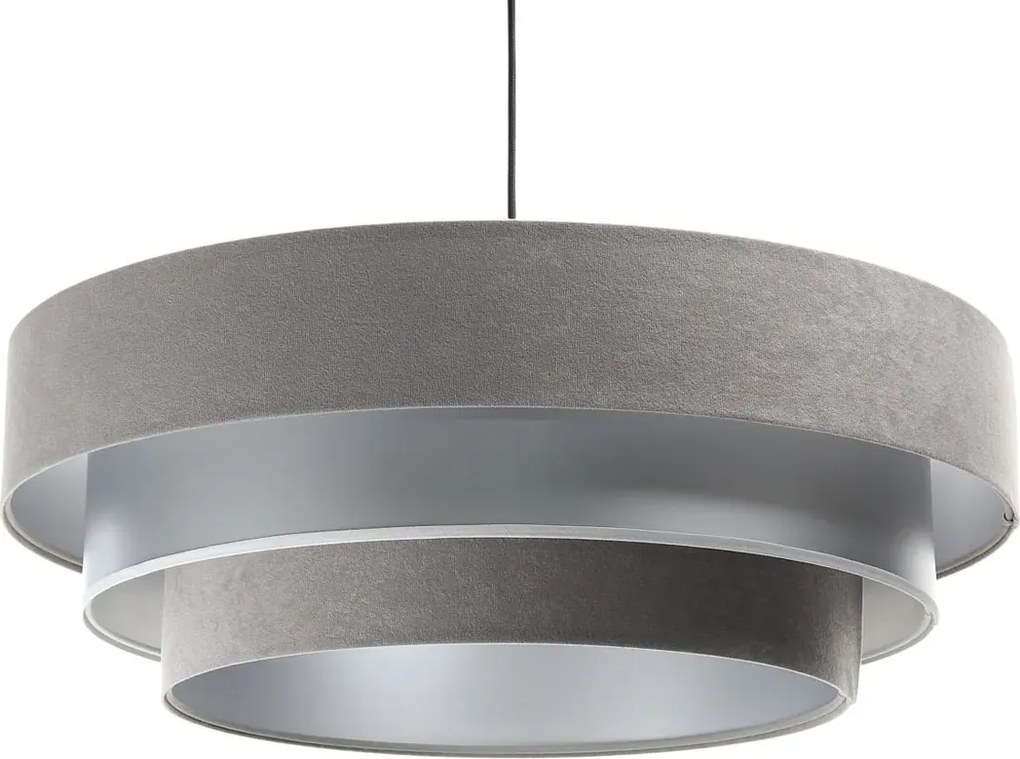 Szaro-srebrna potrójna lampa wisząca - 5X S443 P3-A46