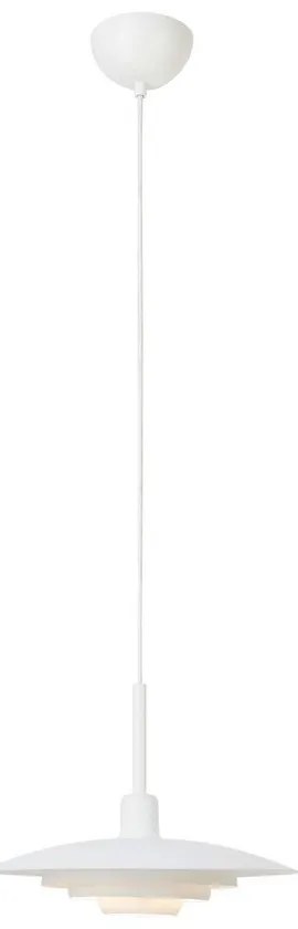 Biała lampa wisząca z metalowym kloszem ø 35 cm Piny – Markslöjd