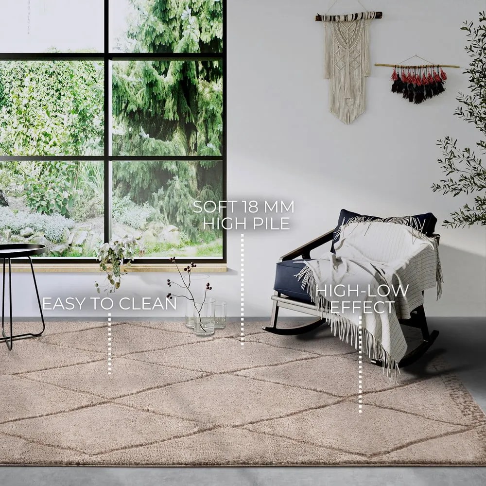 Beżowy dywan 80x120 cm Perrotin Beige – Elle Decoration