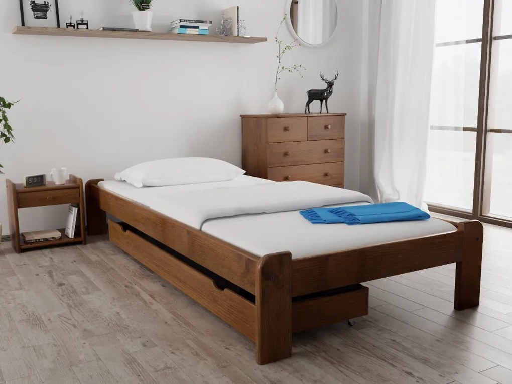 Łóżko ADA 80 x 200 cm, dąb Materac: Materac Coco Maxi 20 cm