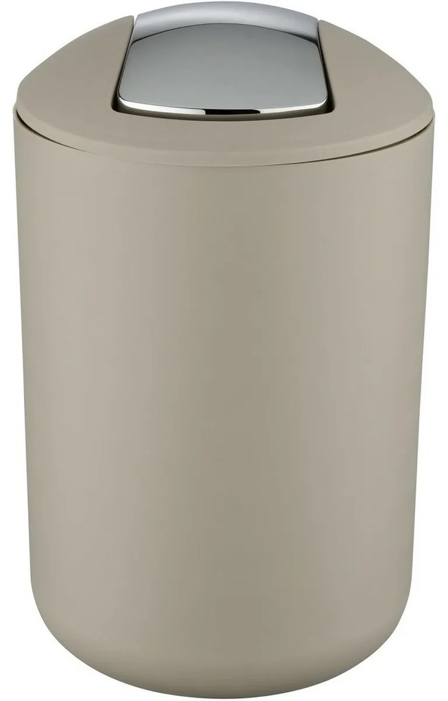 Wenko Kosz na śmieci z uchylną pokrywą Brasil 6,5 l, taupe