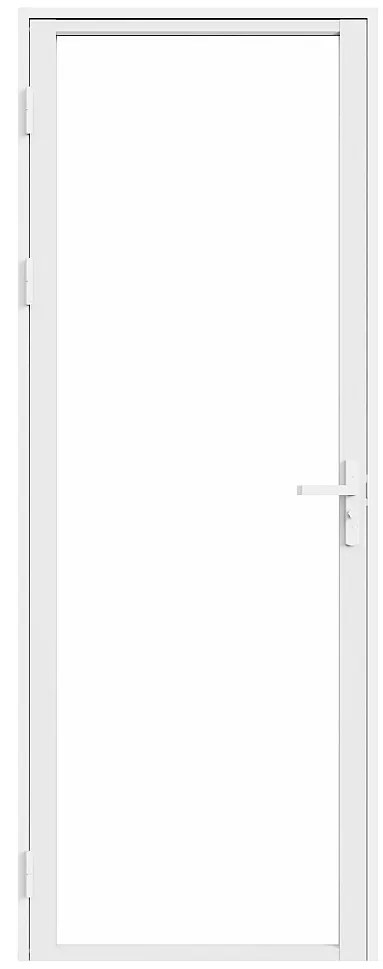 Drzwi aluminiowe rewersyjne ze szkła hartowanego - W204 x S83 cm - Białe - LOXTON