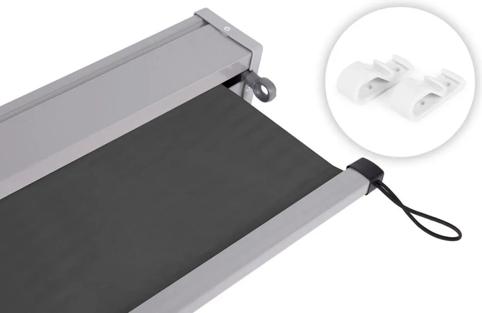 Roleta pionowa zwijana AW-038 - markiza na okno, drzwi balkonowe, tarasowe, antracyt