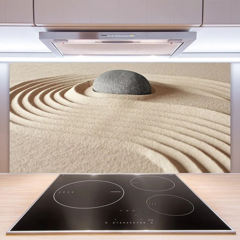 Panel Szklany do Kuchni Artystyczna Struktura Piaskowca