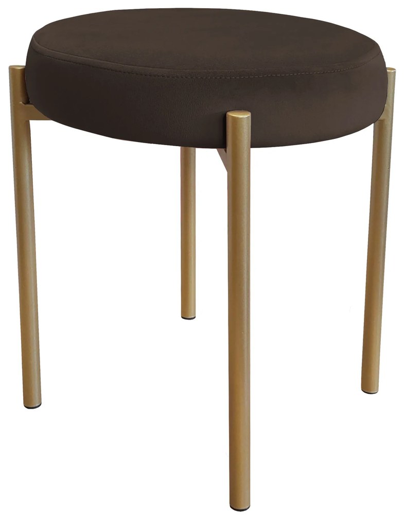 TABORET DIOR STOŁEK LOFT metal podstawa złota MG05