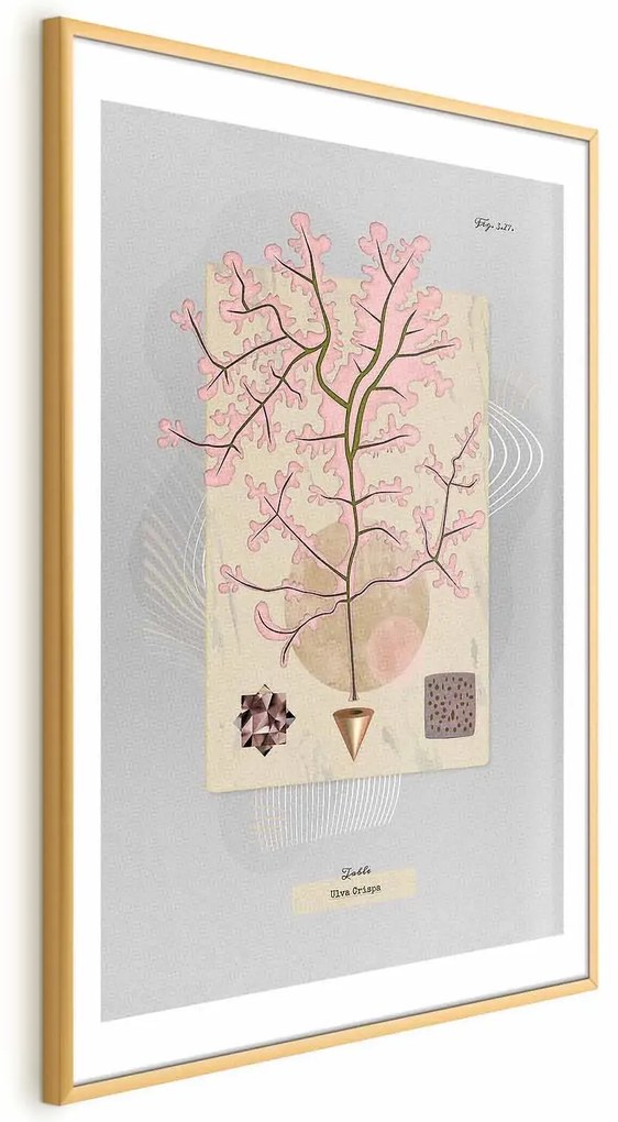 Plakat Tajemnicze drzewko 21x30 cm z ramą złotą z marginesem ARTGEIST B