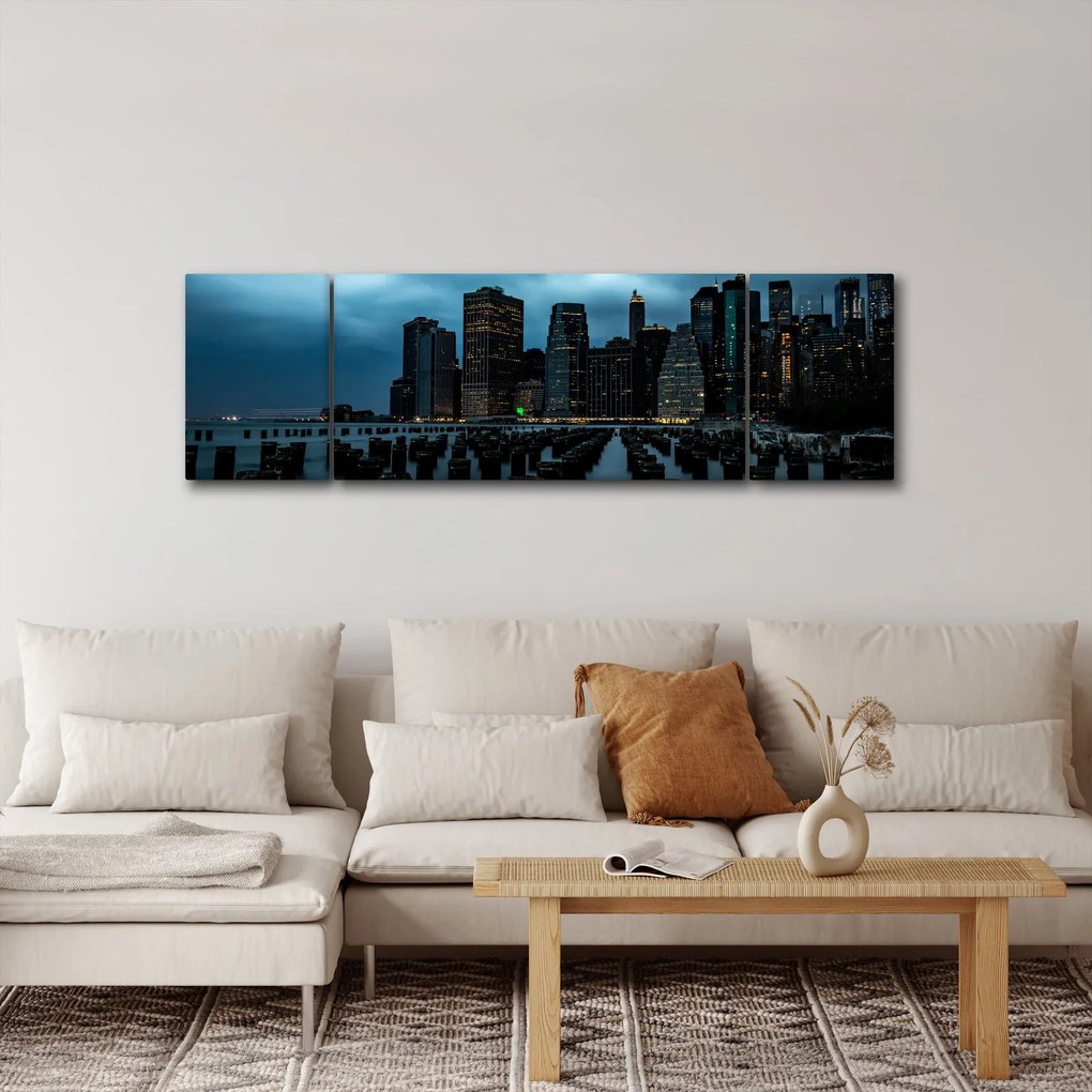 Obraz - Widok na drapacze chmur Nowego Jorku (170x50 cm)