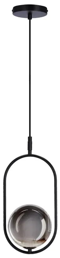 Czarna lampa wisząca z grafitowym kloszem - M083 W0-E15