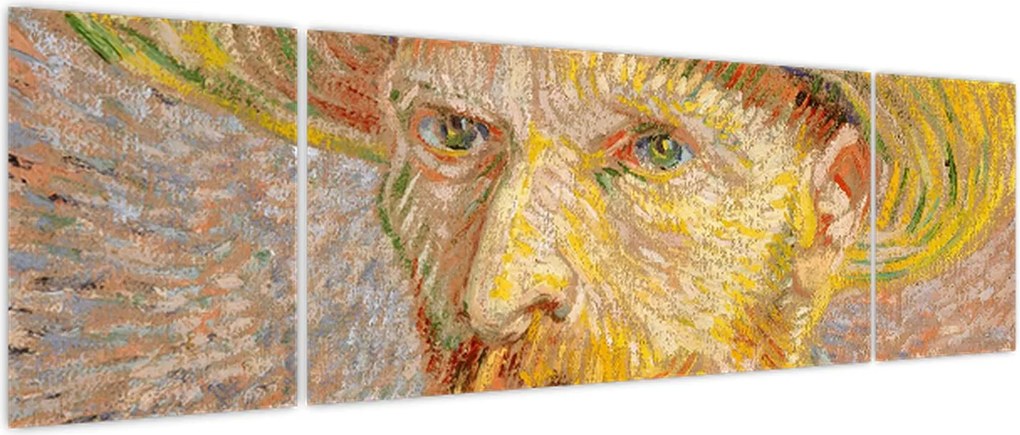 Obraz - Vincent van Gogh, Self-Portrait with a Straw Hat (The Potato Peeler), reprodukcje (170x50 cm)
