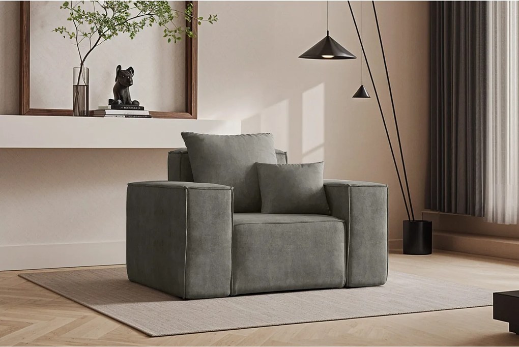 Fotel ELLA, tkanina Noel, Szary