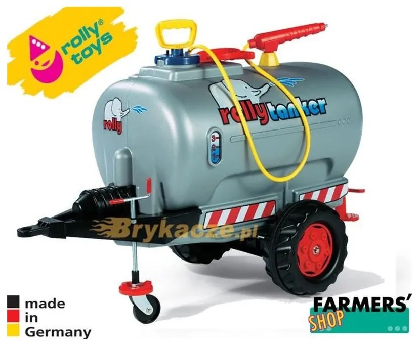 Rolly toys rollytrailer przyczepa cysterna z rozpylaczem i pompka 10 litrów