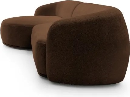 Narożnik NOBO Lewostronny system modułowy tkanina DressME 11 Brązowy