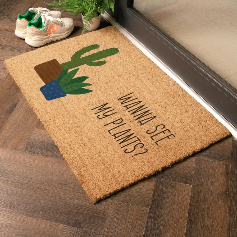 Wycieraczka z włókna kokosowego 60x90 cm Wanna See My Plants – Artsy Doormats
