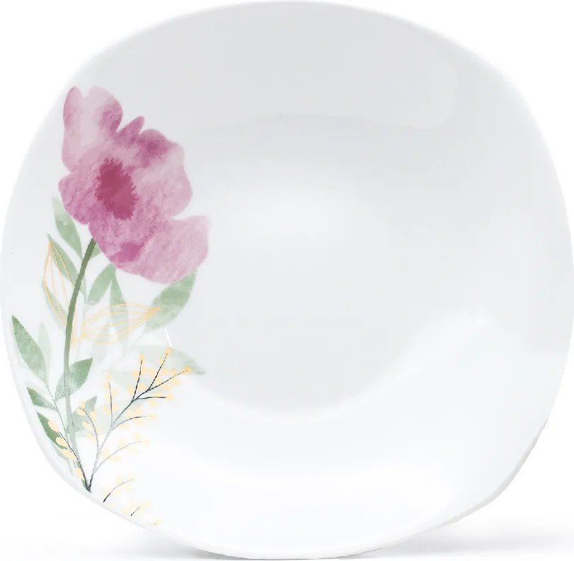 Home Elements 18-częściowy zestaw obiadowy Różowy mak