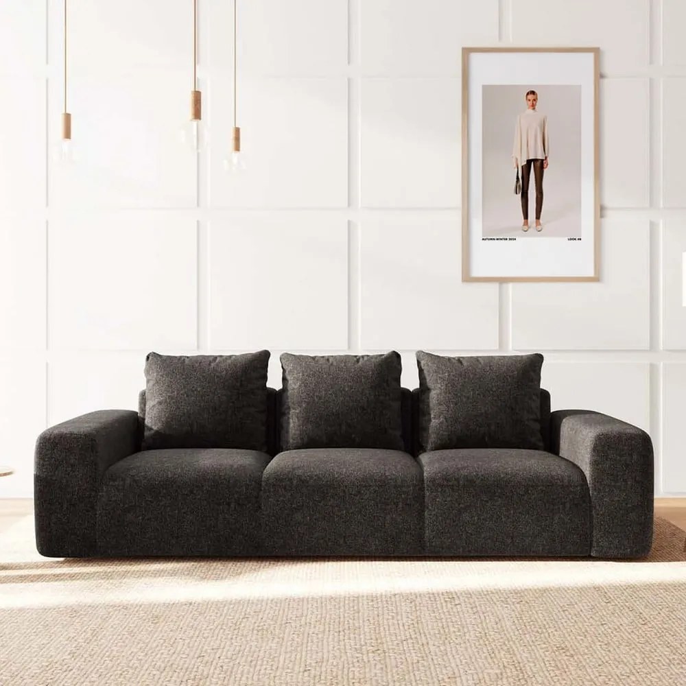 Antracytowa sofa 287 cm Monce – Rodier