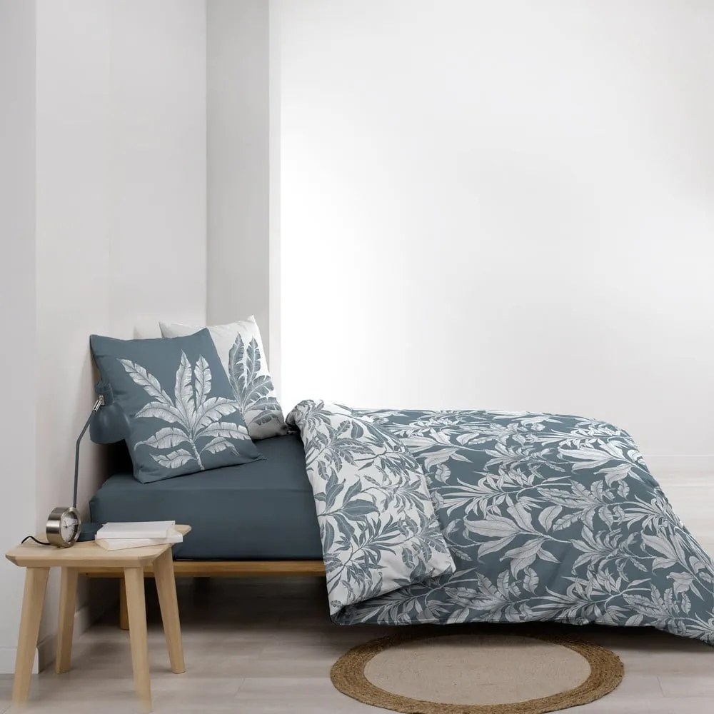 Biało-niebieska bawełniana pościel dwuosobowa 240x220 cm Hera – douceur d'intérieur