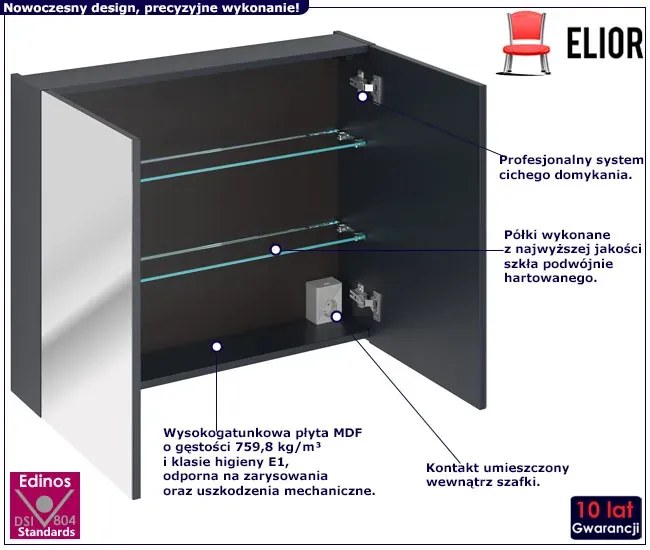 Wisząca szafka z lustrem do łazienki T0-Z35