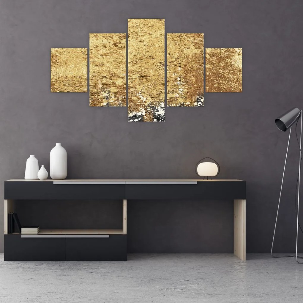 Obraz - Złota struktura N⁰3 (125x70 cm)