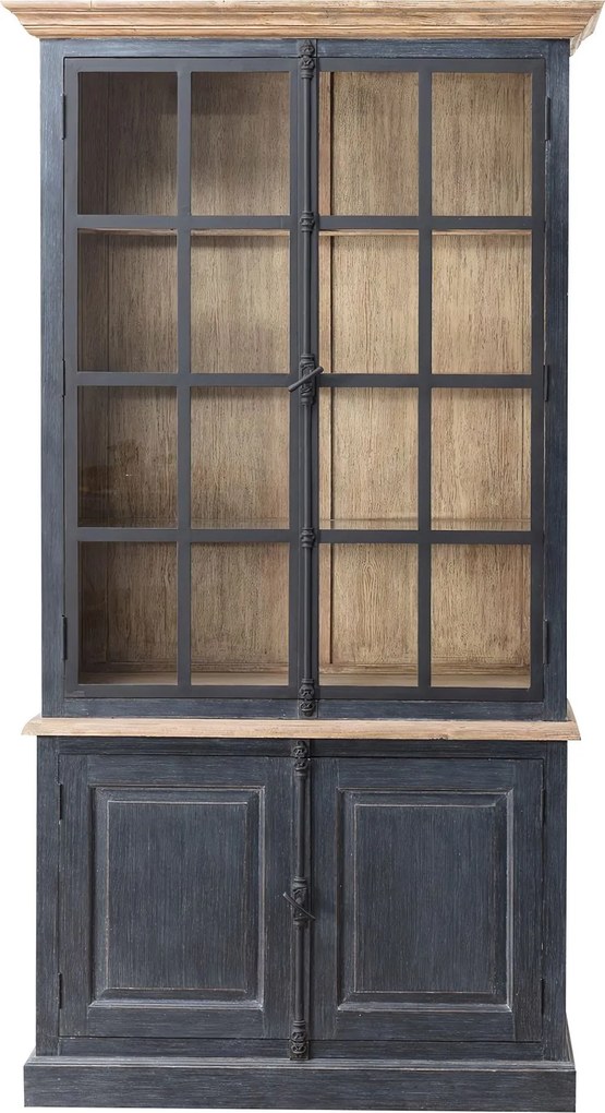 Kredens Gordes 110x46x230 old black & natural