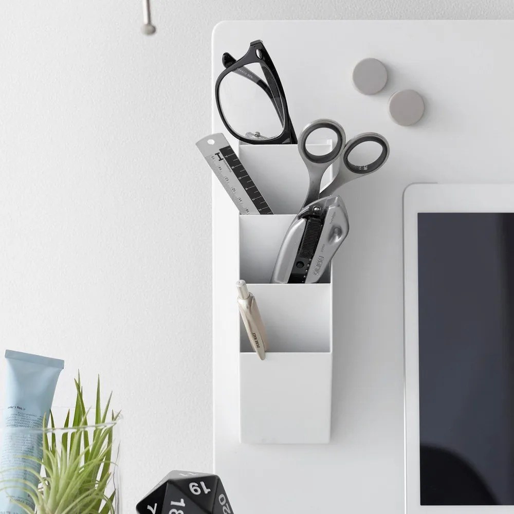 Biały metalowy organizer na artykuły papiernicze Tower – YAMAZAKI