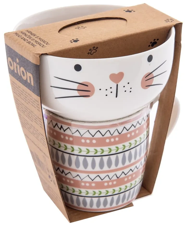 Porcelanowy zestaw kubka i miski 2 szt. 350 ml – Orion