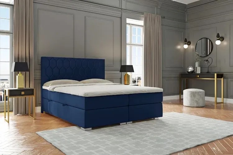 Łóżko małżeńskie boxspring Kallis 160x200 - 32 kolory