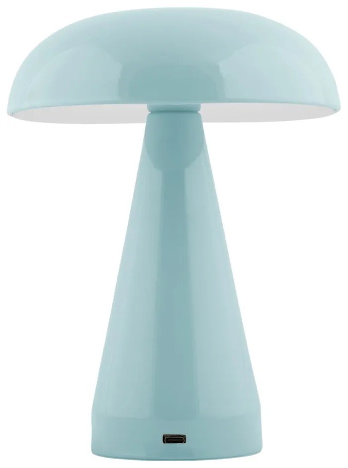 Jasnoniebieska lampa stołowa LED ze ściemniaczem i metalowym kloszem (wysokość 20,5 cm) Rachel – Leitmotiv