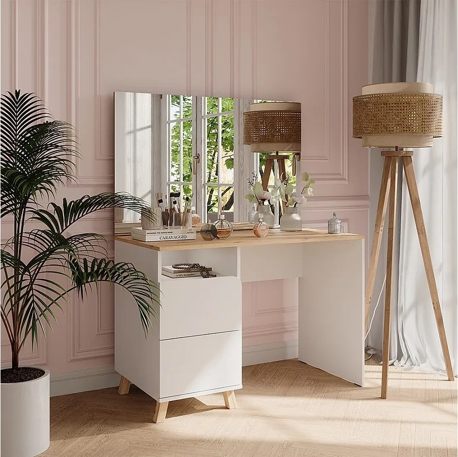 Stolik do przebierania biały/artystyczny 110x55x75 karen