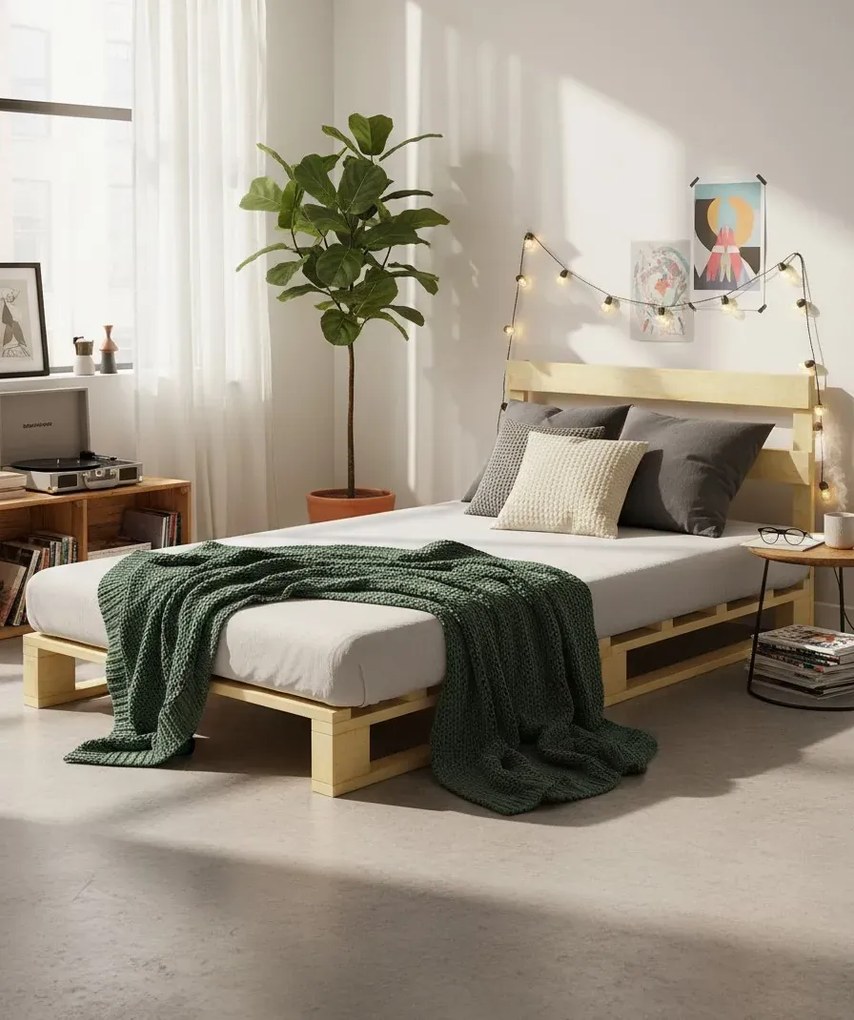 Łóżko z palet do pokoju młodzieżowego F5-F59