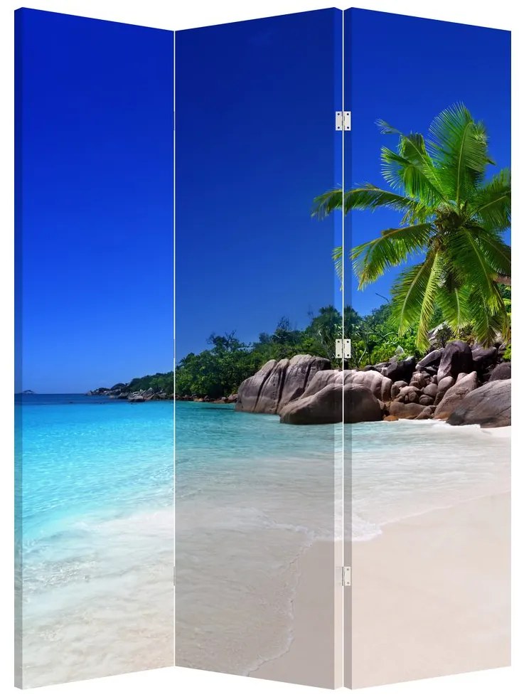 Parawan - Plaża na wyspie Praslin (126x170 cm)