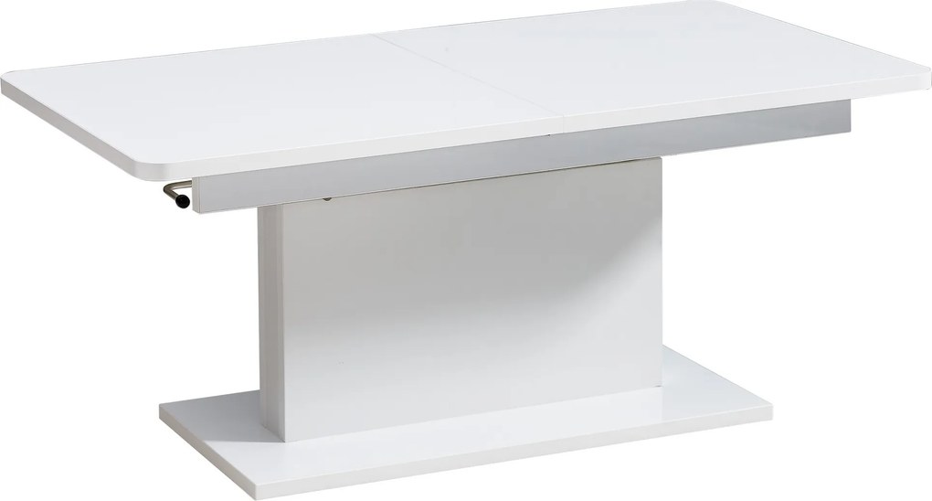 Stół METRON 70 cm do Salonu Jadalni, Rozkładany, Prostokątny, Biały