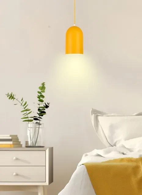 Żółta owalna lampa wisząca - V015 P7-W21
