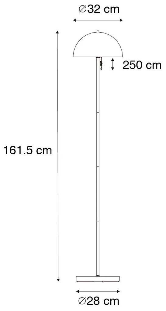 Lampa podłogowa zewnętrzna ciemny brąz akumulatorowa 3-stopniowo ściemniana - Keira