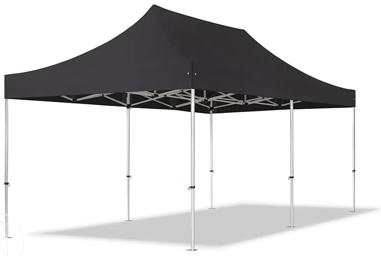 TOOLPORT 3x6 m Namiot Ekspresowy PROFESSIONAL Alu 40 mm, ze ścianami bocznymi, okna panoramiczne , czarny - (600222)