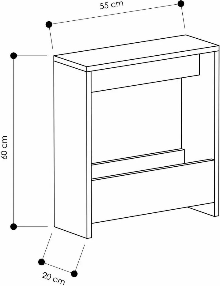 Stolik pomocniczy Simpi White