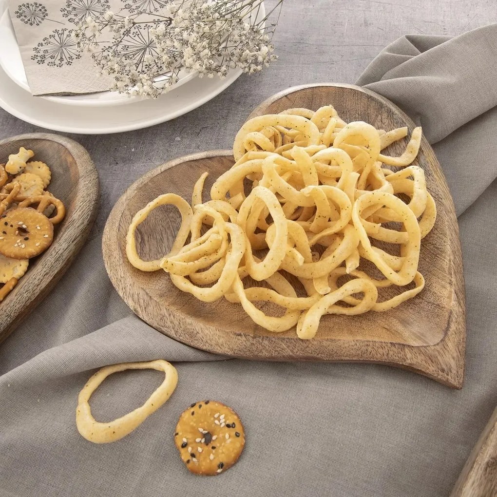 Orion Drewniana taca Mango Serce 25 x 25 cm, L