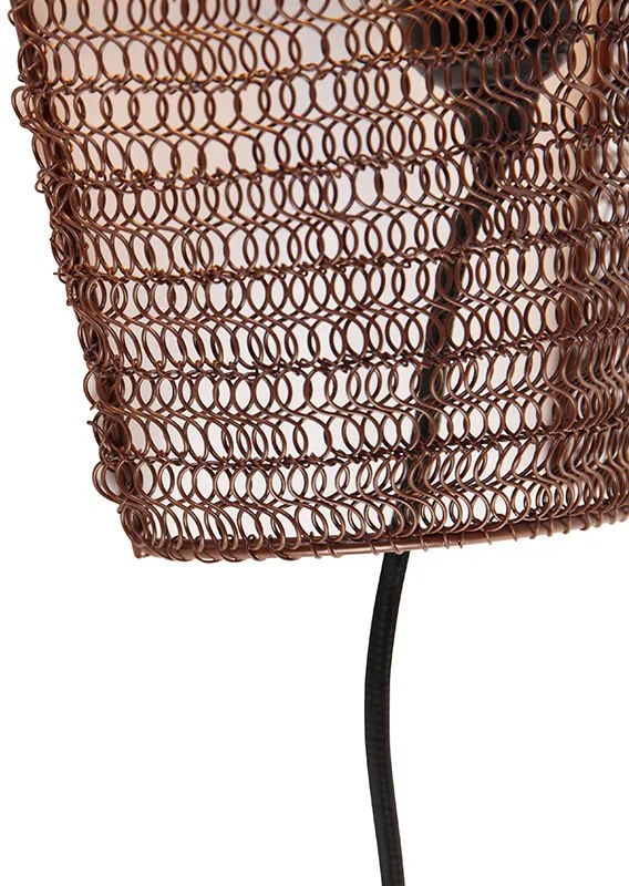 Orientalna lampa ścienna brązowa 45 cm - NidumKolonialny Oswietlenie wewnetrzne