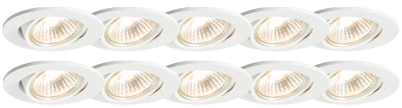 Zestaw 10 wpuszczanych reflektorów białych, regulowanych - Cisco