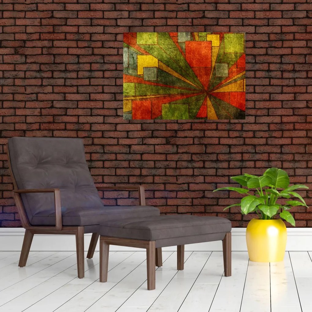 Obraz abstrakcji geometrycznej (70x50 cm)