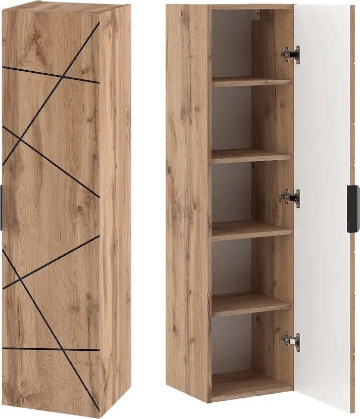 Meble łazienkowe loftowe Wood 51, dąb wotan