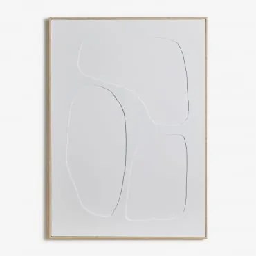 Ręcznie Malowany Obraz Dekoracyjny Z Reliefem Helvona 100 X 140 Cm & B - Sklum