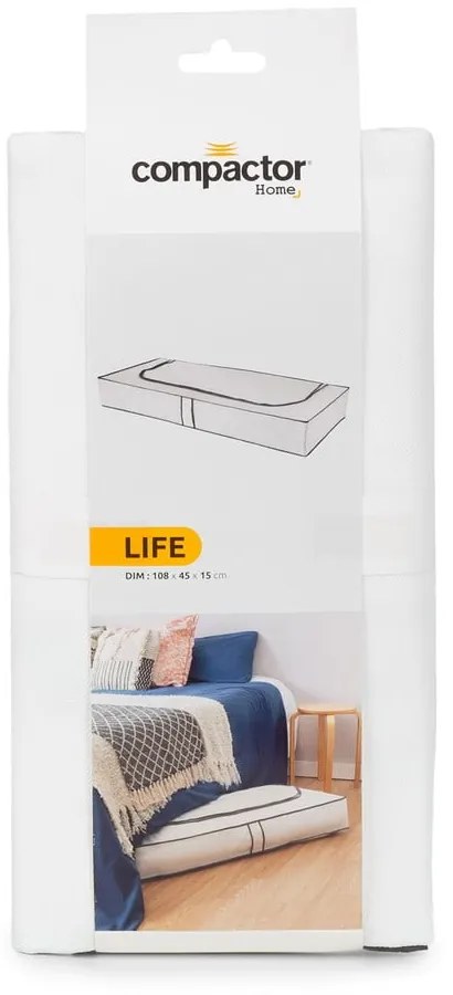 Biały organizer pod łóżko Compactor Underbed White