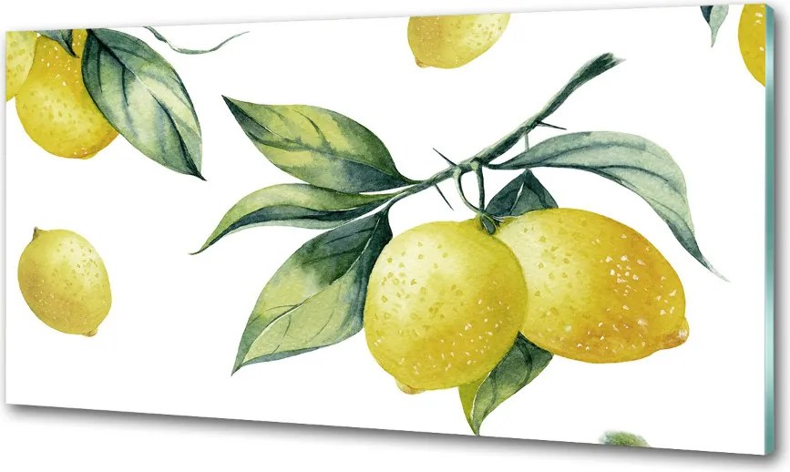 Panel szklany do kuchni Cytryny