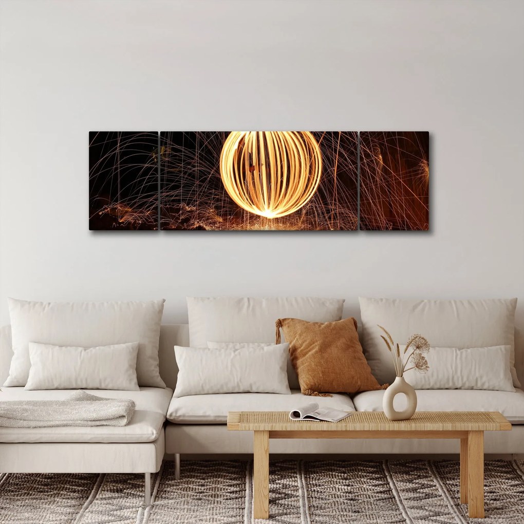 Obraz - Malowanie światłem (170x50 cm)