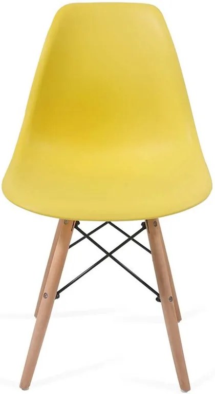 Zestaw krzeseł do jadalni z plastikowym siedziskiem, 2 sztuk