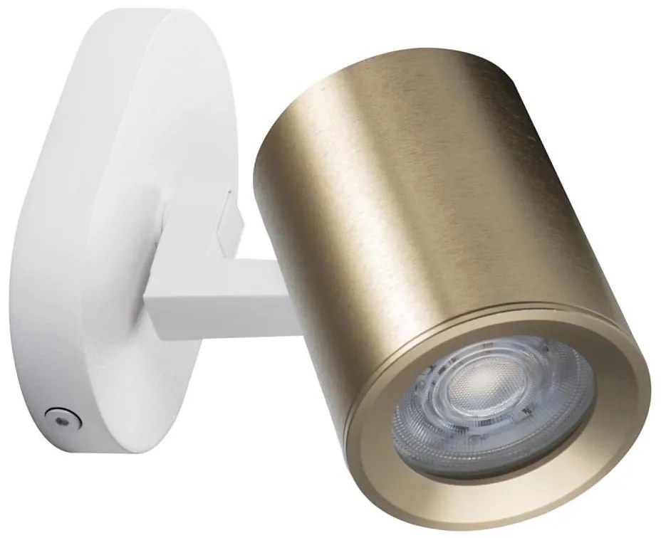 Kanlux 38964 - Kinkiet punktowy LAURIN 1xGU10/10W/230V mosiądz/biały