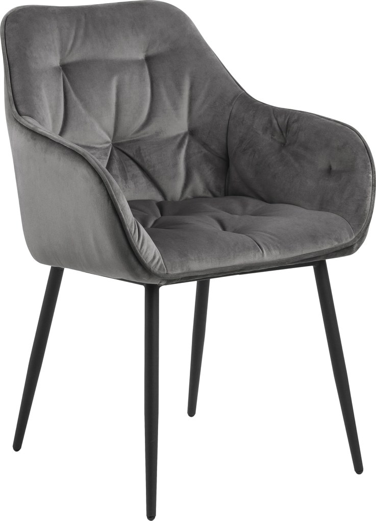 Aksamitne krzesło z pikowaniem Brooke Vic