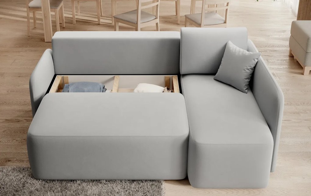 Narożnik HADSON jasnoszary Wersja: Prawy róg