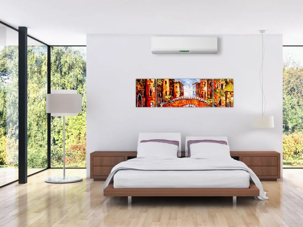 Obraz - Obraz olejny przedstawiający miasto III. (170x50 cm)